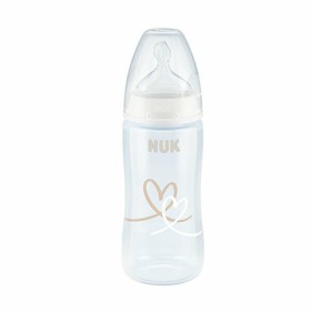 Nuk First Choice Μπιμπερό Πλαστικό με Θηλή Σιλικόνης M και Δέικτη Ελέγχου Θερμοκρασίας Καρδιές 6-18m 10.741.940