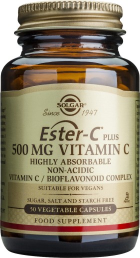 Solgar Ester-C Φυσική Βιταμίνη C 500mg με Αντιοξειδωτικά 50caps